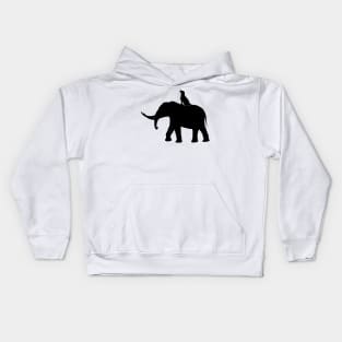 elephant and dog sitting Kids Hoodie